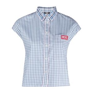 Diesel Blue and White Gingham Shirt